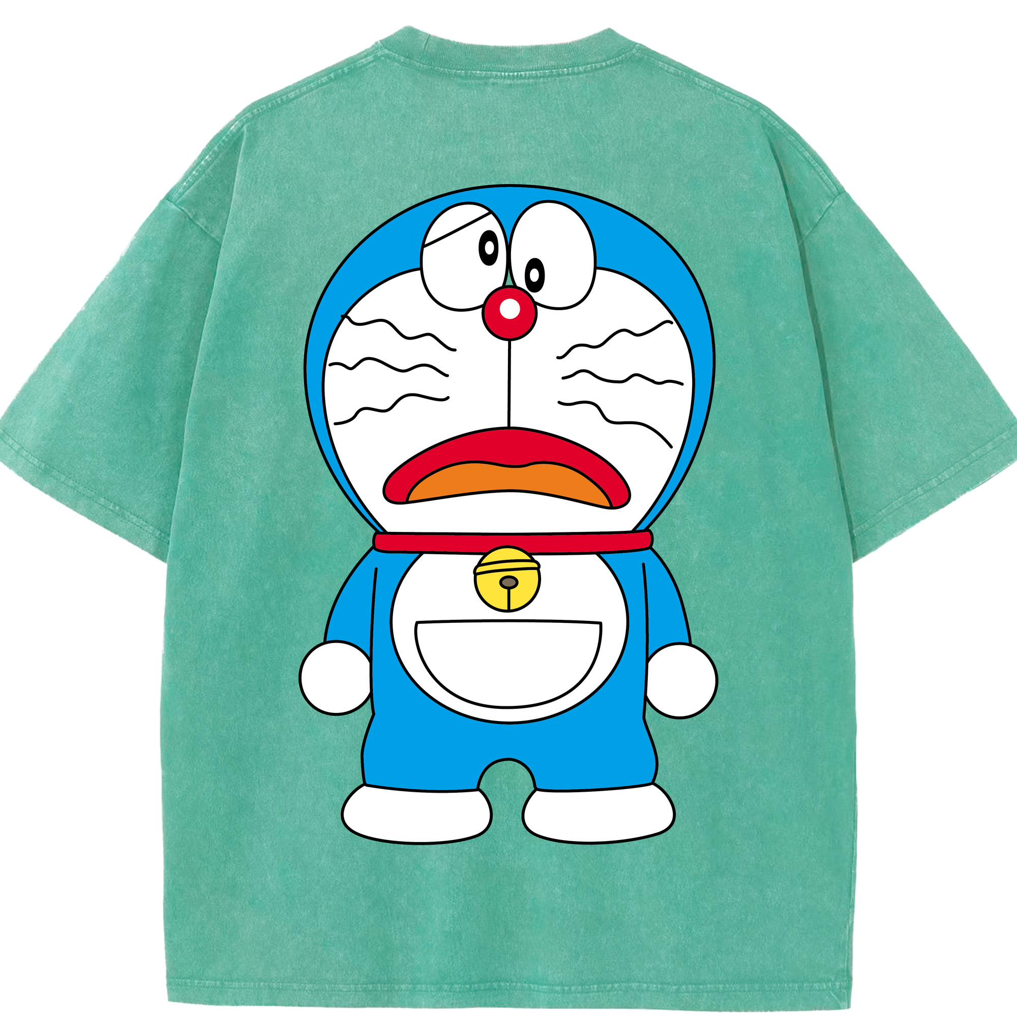 （画像用） ドラえもん Doraemon 綿100% ヴィンテージ風 半袖Tシャツ（背面プリント）